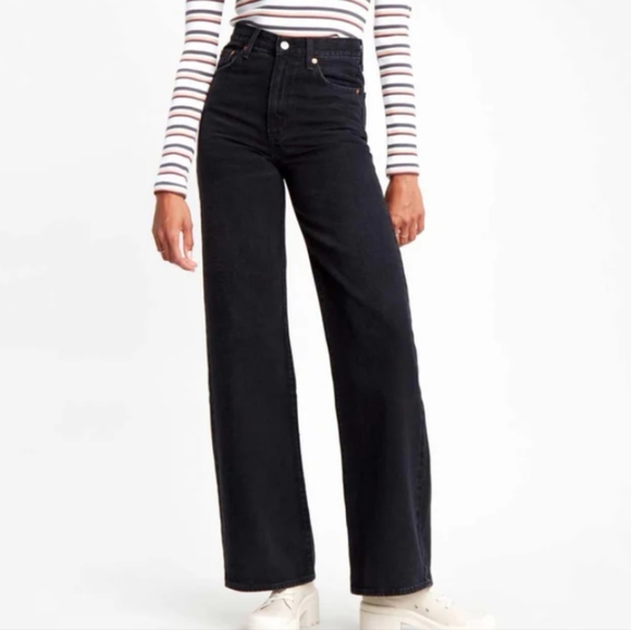 Levi's Denim - Levi's Black Flare & Wide Leg Jeans